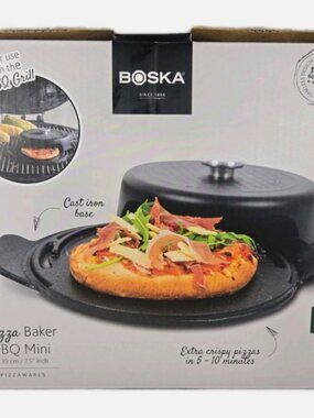 Boska Pizza Baker BBQ Mini Cast Iron Personal Holland 320502 7.5" Grill NOB